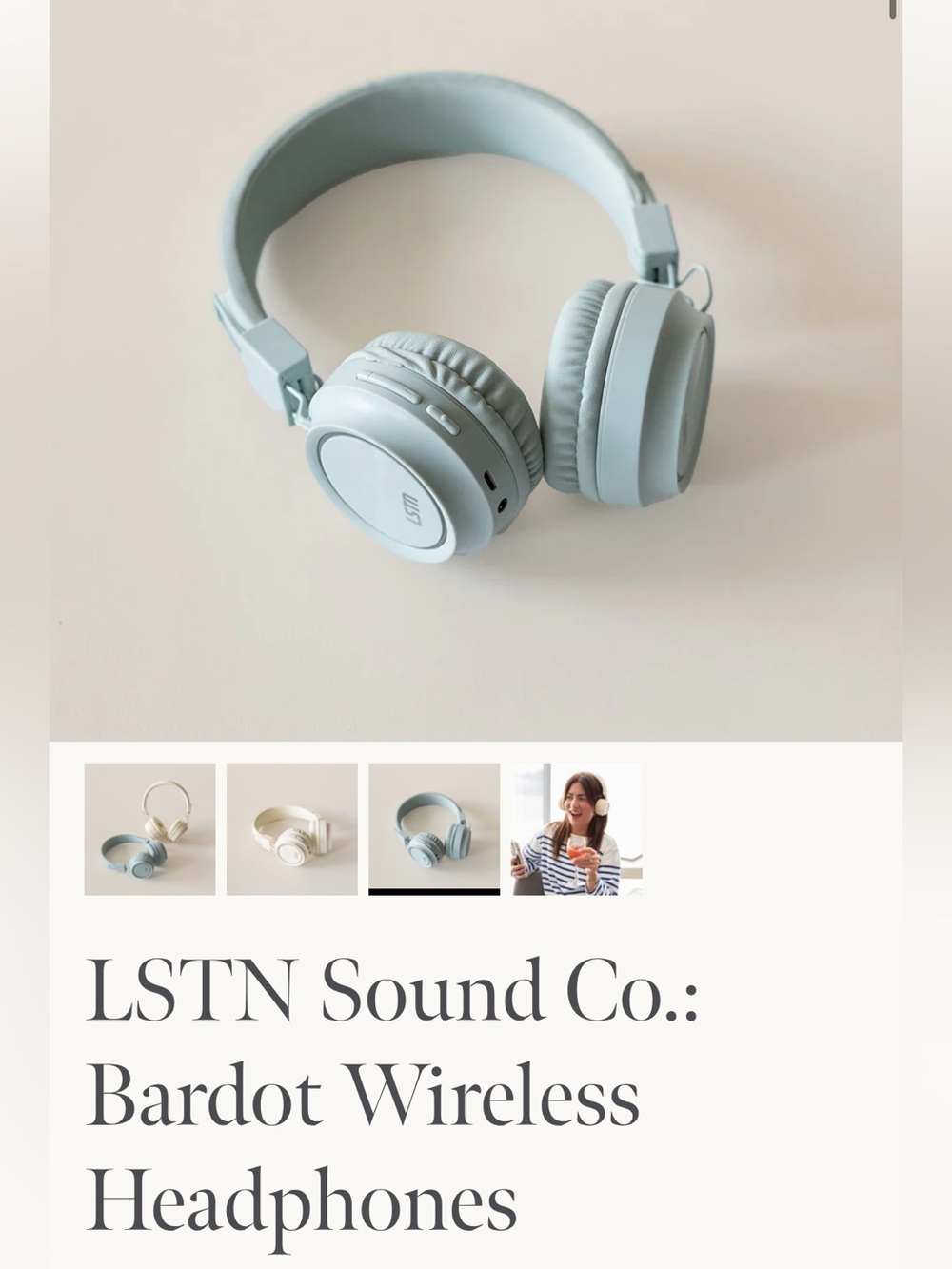 LSTN Bardot Wireless Headphones - Light Blue
